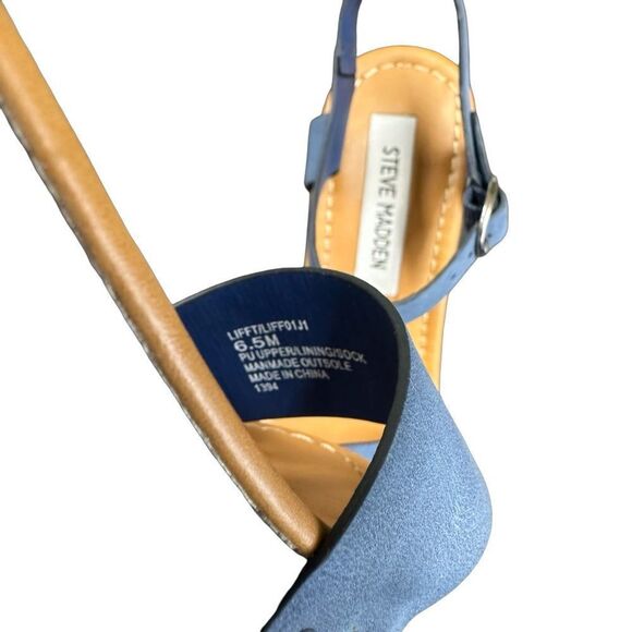 MADDEN GIRL Blue Women's Liftt Heeled Sandals Size 6.5 - Picture 5 of 17